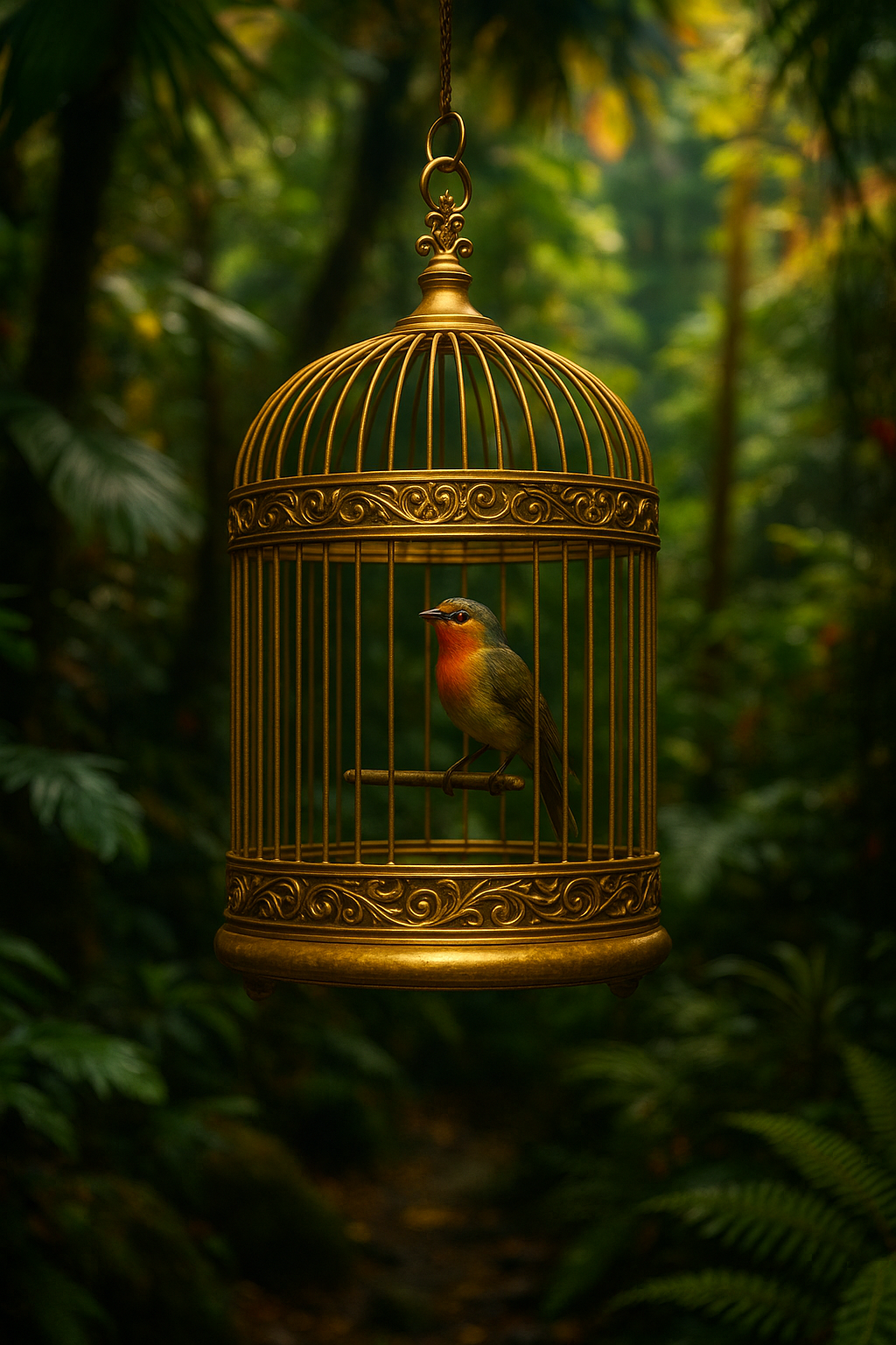 Rotkehlchen in einem goldenen Käfig, Blogbeitrag von Wanda Soul Studio