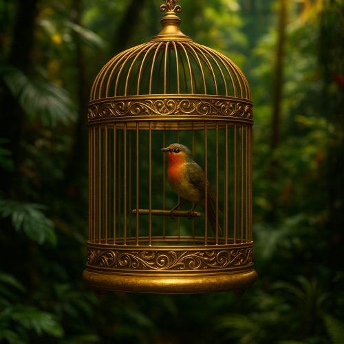 Rotkehlchen in einem goldenen Käfig, Blogbeitrag von Wanda Soul Studio