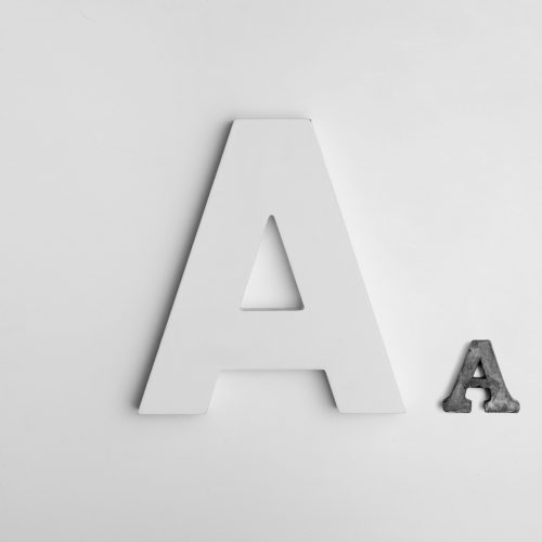 Großer Buchstabe A, die richtige Schrift fürs Logo, Wanda Soul Studio